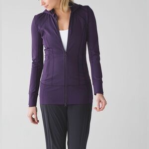 Lululemon Daily Practice Jacket Deep Zinfandel Purple Size 6 Full Zip Hoodie